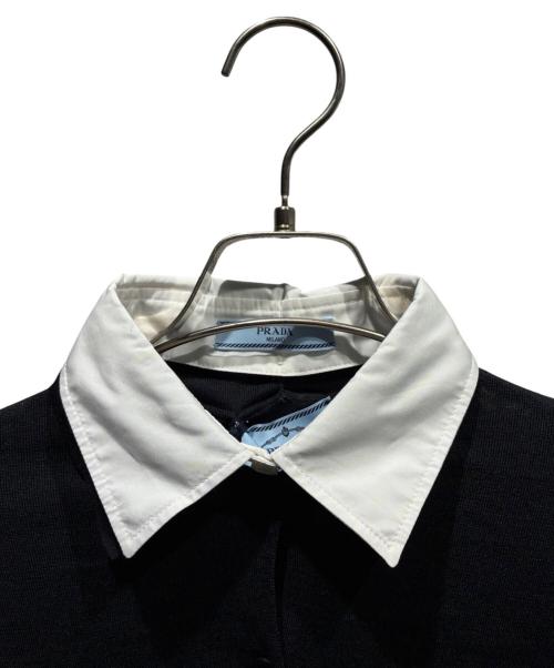 PRADA（プラダ）PRADA (プラダ) ニットポロシャツ ブラック サイズ:36の古着・服飾アイテム