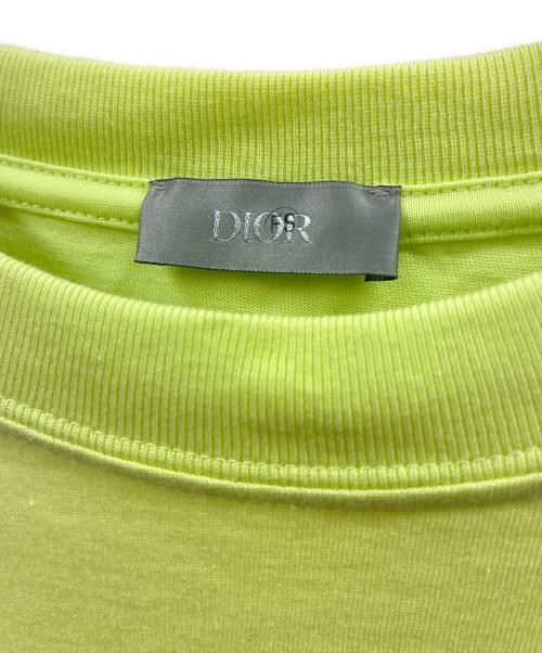 Dior（ディオール）Dior (ディオール) ロゴエンブロイダリーTシャツ 393J696E0847 2023AW ネオンイエロー サイズ:XSの古着・服飾アイテム