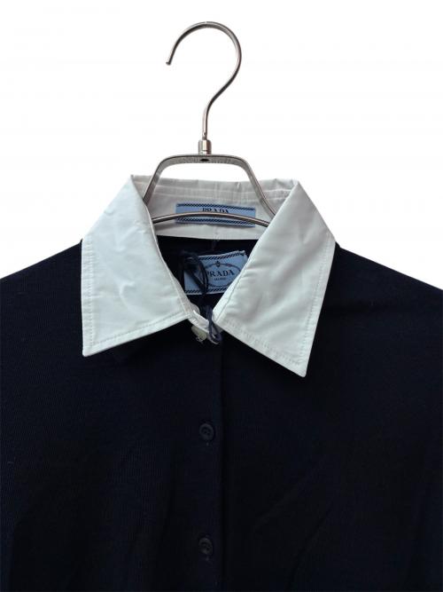 PRADA（プラダ）PRADA (プラダ) ウールニット ネイビー サイズ:36の古着・服飾アイテム