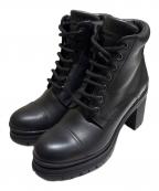 PRADAプラダ）の古着「コンバットレザーレースアップブーツ」｜ブラック