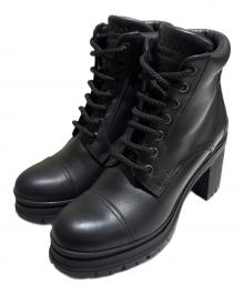 PRADA（プラダ）の古着「コンバットレザーレースアップブーツ」｜ブラック