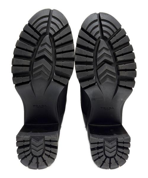 PRADA（プラダ）PRADA (プラダ) コンバットレザーレースアップブーツ ブラック サイズ:35 1/2の古着・服飾アイテム