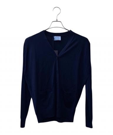 中古・古着通販】PRADA (プラダ) ニットカーディガン/ネイビー/DNA00S