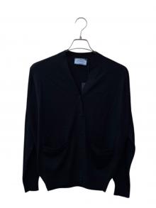 PRADA（プラダ）の古着「ニットカーディガン　DNA00S」｜ネイビー