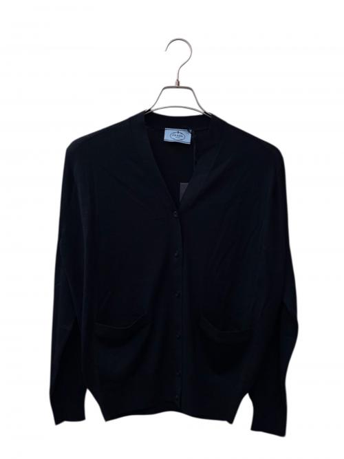 PRADA（プラダ）PRADA (プラダ) ニットカーディガン　DNA00S ネイビー サイズ:36 未使用品の古着・服飾アイテム