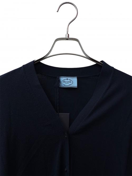 PRADA（プラダ）PRADA (プラダ) ニットカーディガン　DNA00S ネイビー サイズ:36 未使用品の古着・服飾アイテム