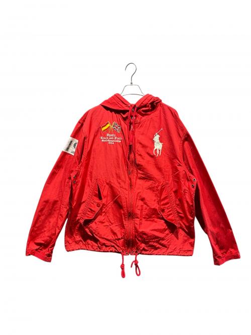 RALPH LAUREN（ラルフローレン）RALPH LAUREN (ラルフローレン) RALPH LAUREN ジップパーカー/刺繍ジップアップパーカー レッド サイズ:XLの古着・服飾アイテム