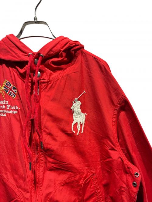 RALPH LAUREN（ラルフローレン）RALPH LAUREN (ラルフローレン) RALPH LAUREN ジップパーカー/刺繍ジップアップパーカー レッド サイズ:XLの古着・服飾アイテム