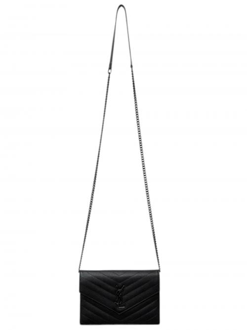 Saint Laurent Paris（サンローランパリ）Saint Laurent Paris (サンローランパリ) カサンドラ エンベロープ チェーンウォレット/バッグ/鞄/393953 ブラック サイズ:-の古着・服飾アイテム