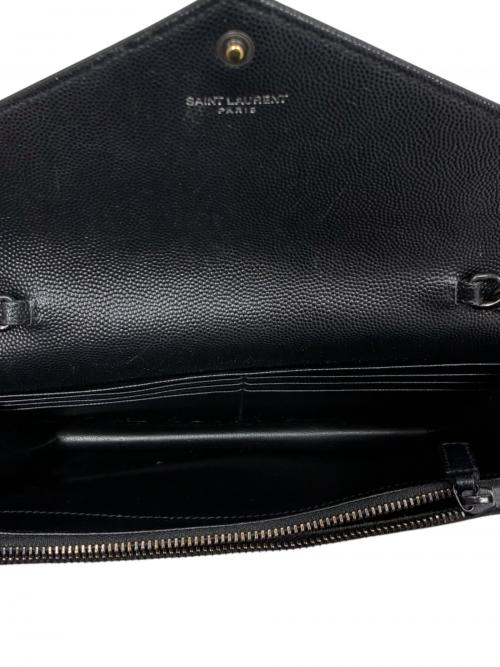 Saint Laurent Paris（サンローランパリ）Saint Laurent Paris (サンローランパリ) カサンドラ エンベロープ チェーンウォレット/バッグ/鞄/393953 ブラック サイズ:-の古着・服飾アイテム