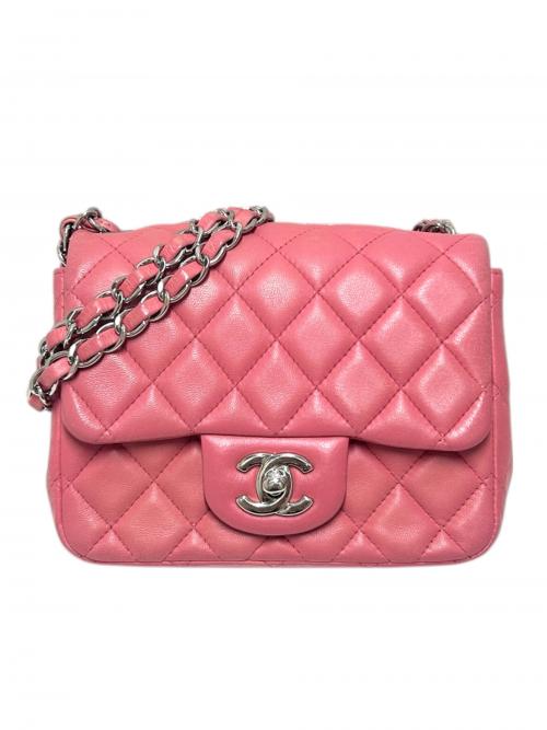 CHANEL（シャネル）CHANEL (シャネル) ミニマトラッセ シングルフラップチェーンショルダーバッグ A35200 ピンク サイズ:17の古着・服飾アイテム