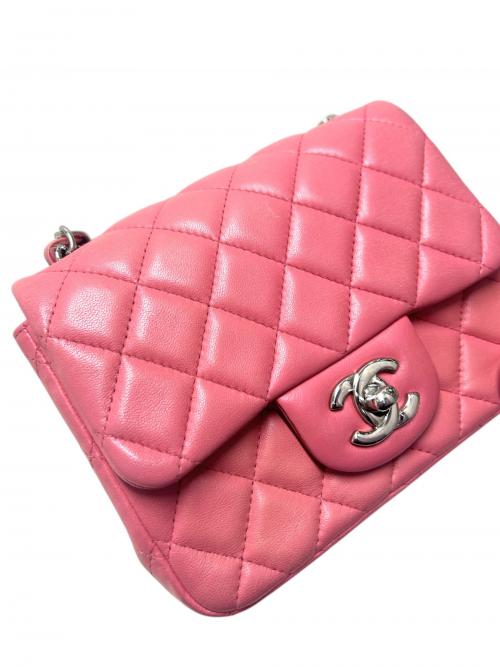 CHANEL（シャネル）CHANEL (シャネル) ミニマトラッセ シングルフラップチェーンショルダーバッグ A35200 ピンク サイズ:17の古着・服飾アイテム