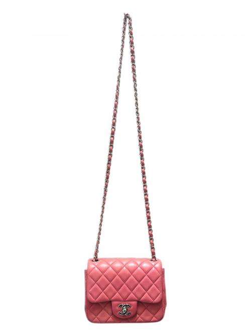 CHANEL（シャネル）CHANEL (シャネル) ミニマトラッセ シングルフラップチェーンショルダーバッグ A35200 ピンク サイズ:17の古着・服飾アイテム