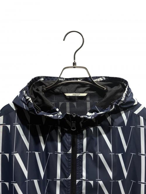 VALENTINO（ヴァレンティノ）VALENTINO (ヴァレンティノ) VLTNロゴナイロンジャケット ネイビー サイズ:Mの古着・服飾アイテム