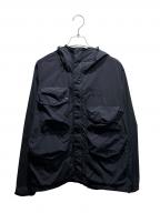 C.P COMPANYシーピーカンパニー）の古着「ナイロンフード付きゴーグルジャケット/ガーメントダイ」｜ネイビー