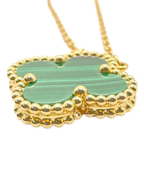 VAN CLEEF & ARPELS（ヴァンクリーフ＆アーペル）VAN CLEEF & ARPELS (ヴァンクリーフ＆アーペル) ヴィンテージアルハンブラネックレス/K18YG×マラカイト/5.3gの古着・服飾アイテム