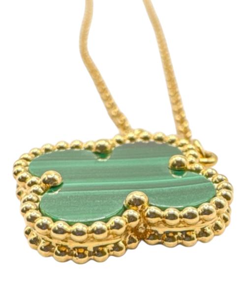 VAN CLEEF & ARPELS（ヴァンクリーフ＆アーペル）VAN CLEEF & ARPELS (ヴァンクリーフ＆アーペル) ヴィンテージアルハンブラネックレス/K18YG×マラカイト/5.3gの古着・服飾アイテム