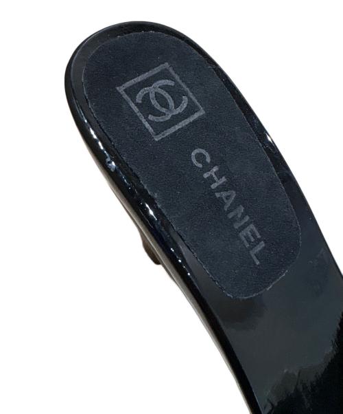 CHANEL（シャネル）CHANEL (シャネル) ココマークスエードサンダル ブラック サイズ:39の古着・服飾アイテム