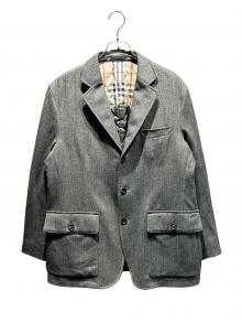 BURBERRY LONDON（バーバリーロンドン）の古着「カシミヤ混テーラードジャケット」｜グレー