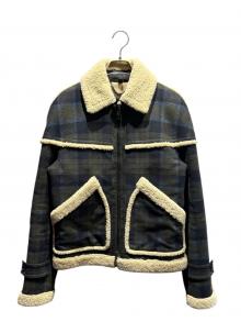 BURBERRY PRORSUM（バーバリープローサム）の古着「リアルムートンジャケット」｜グリーン