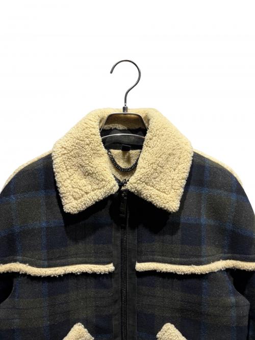 BURBERRY PRORSUM（バーバリープローサム）BURBERRY PRORSUM (バーバリープローサム) リアルムートンジャケット グリーン サイズ:48の古着・服飾アイテム
