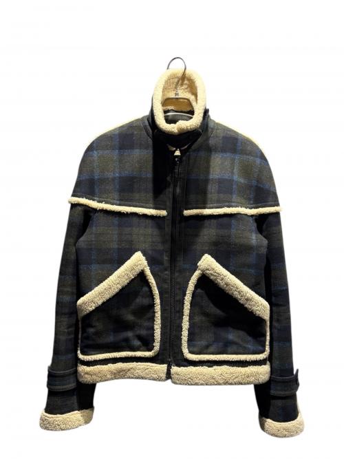 BURBERRY PRORSUM（バーバリープローサム）BURBERRY PRORSUM (バーバリープローサム) リアルムートンジャケット グリーン サイズ:48の古着・服飾アイテム
