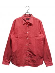 BURBERRY PRORSUM（バーバリープローサム）の古着「ドット柄シャツ」｜レッド