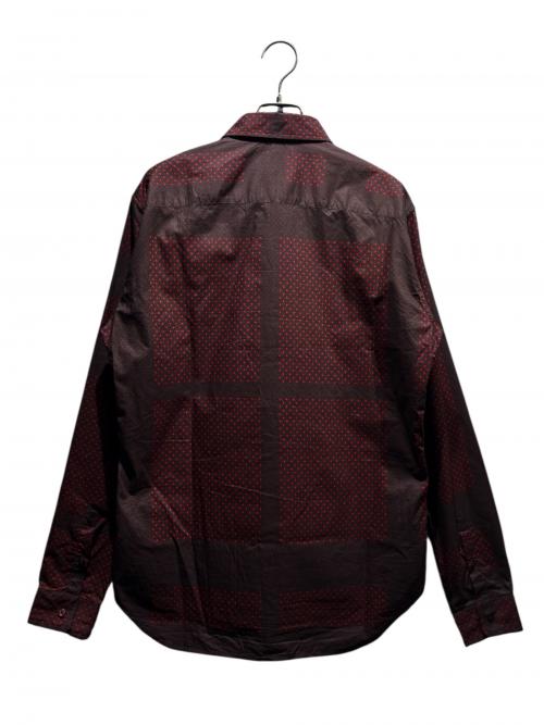 BURBERRY LONDON（バーバリーロンドン）BURBERRY LONDON (バーバリーロンドン) 総柄シャツ ブラウン×レッド サイズ:Lの古着・服飾アイテム