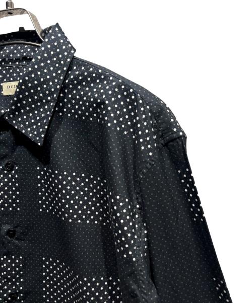BURBERRY（バーバリー）BURBERRY (バーバリー) 総柄シャツ ブラック×ホワイト サイズ:Lの古着・服飾アイテム