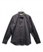 BURBERRY LONDONバーバリーロンドン）の古着「総柄シャツ」｜ブラック×パープル