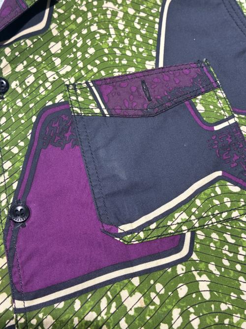 BURBERRY PRORSUM（バーバリープローサム）BURBERRY PRORSUM (バーバリープローサム) オープンカラーシャツ グリーン サイズ:41の古着・服飾アイテム