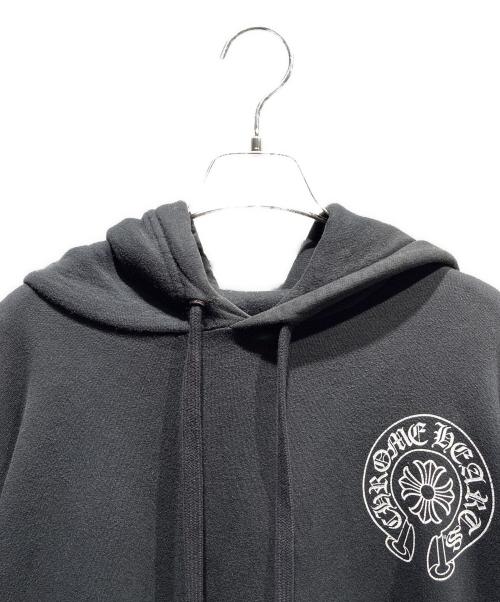 CHROME HEARTS（クロムハーツ）CHROME HEARTS (クロムハーツ) ホースシュープルオーバーフーディー ブラック サイズ:Mの古着・服飾アイテム