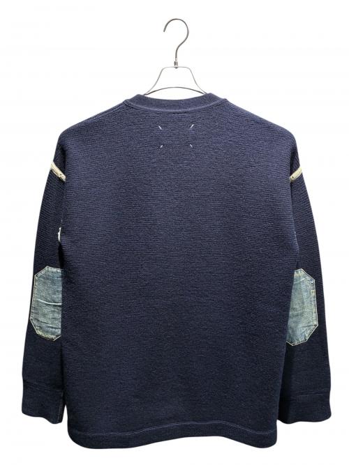 Maison Margiela（メゾンマルジェラ）Maison Margiela (メゾンマルジェラ) エルボーパッチカーディガン ネイビー サイズ:Mの古着・服飾アイテム