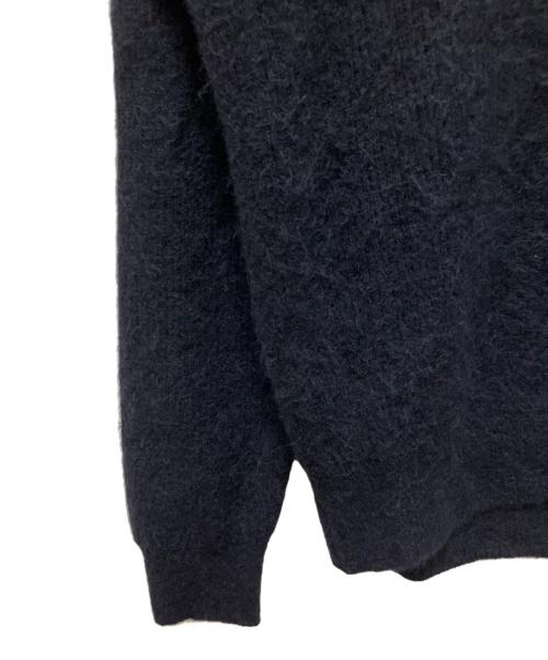 AURALEE（オーラリー）AURALEE (オーラリー) BABY SURI ALPACA SHEER KNIT SKIPPER POLO ブラック サイズ:4の古着・服飾アイテム