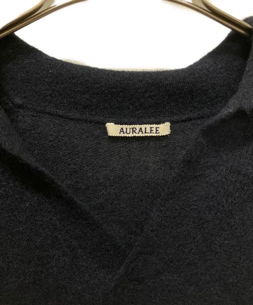 AURALEE（オーラリー）AURALEE (オーラリー) BABY SURI ALPACA SHEER KNIT SKIPPER POLO ブラック サイズ:4の古着・服飾アイテム