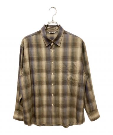 中古・古着通販】AURALEE (オーラリー) SUPER LIGHT WOOL CHECK SHIRT