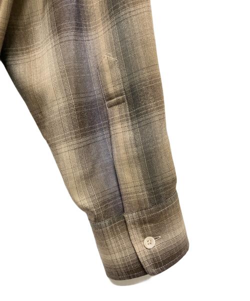 AURALEE（オーラリー）AURALEE (オーラリー) SUPER LIGHT WOOL CHECK SHIRT/チェックシャツ ベージュ×グレー サイズ:4の古着・服飾アイテム