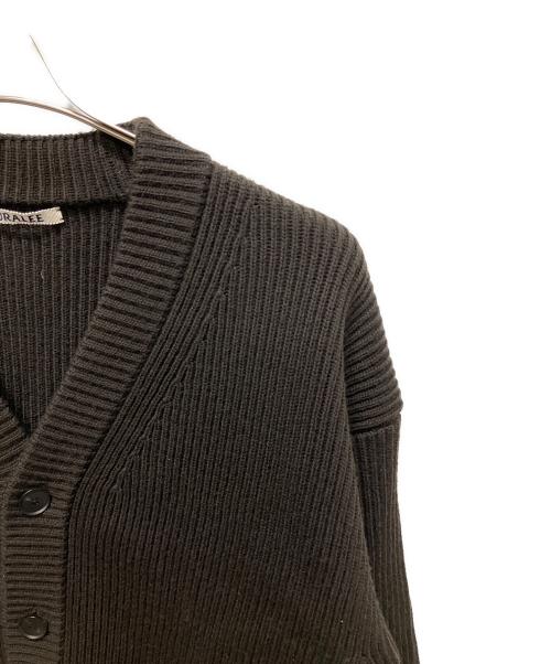AURALEE（オーラリー）AURALEE (オーラリー) ニットカーディガン/	FRENCH MERINO RIB KNIT CARDIGAN ブラウン サイズ:4の古着・服飾アイテム