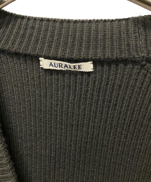 AURALEE（オーラリー）AURALEE (オーラリー) ニットカーディガン/	FRENCH MERINO RIB KNIT CARDIGAN ブラウン サイズ:4の古着・服飾アイテム