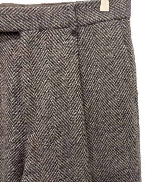 AURALEE（オーラリー）AURALEE (オーラリー) LAMA SHETLAND WOOL TWEED SLACKS ベージュ×ブラック サイズ:Sの古着・服飾アイテム