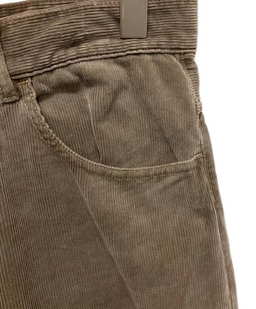 AURALEE（オーラリー）AURALEE (オーラリー) PIGMENT DYED FINX CORDUROY WIDE 5P PANTS　コーデュロイ素材　5ポケットパンツ ブラウン サイズ:4の古着・服飾アイテム