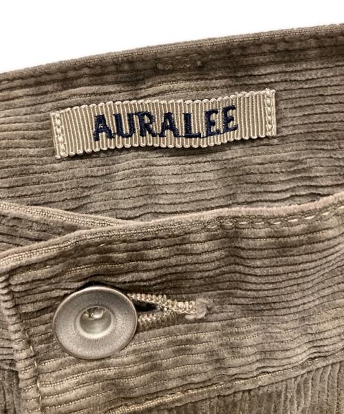 AURALEE（オーラリー）AURALEE (オーラリー) PIGMENT DYED FINX CORDUROY WIDE 5P PANTS　コーデュロイ素材　5ポケットパンツ ブラウン サイズ:4の古着・服飾アイテム