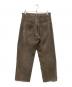 AURALEE (オーラリー) PIGMENT DYED FINX CORDUROY WIDE 5P PANTS　コーデュロイ素材　5ポケットパンツ ブラウン サイズ:4：40000円