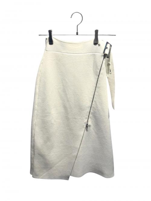 BOSS（ボス）BOSS (ボス) ベルテッドジップスカート アイボリー サイズ:XSの古着・服飾アイテム