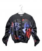 Salvatore Ferragamoサルヴァトーレ フェラガモ）の古着「フローラルシルク混カーディガン」｜ブラック