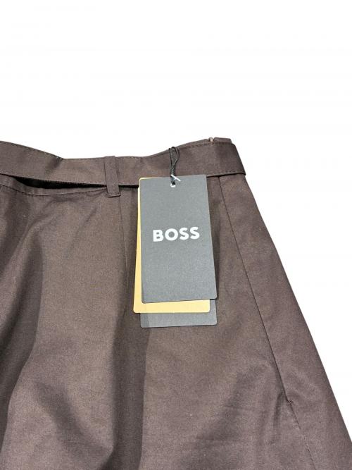 BOSS（ボス）BOSS (ボス) ベルテッドAラインスカート ブラウン サイズ:34の古着・服飾アイテム