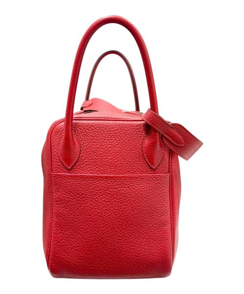 HERMES（エルメス）HERMES (エルメス) Lindy 30 リンディ 30/トリヨンクレマンス/レッド系/▢Q刻印：2013年製造/シルバー金具 レッド×シルバー金具 サイズ:30の古着・服飾アイテム