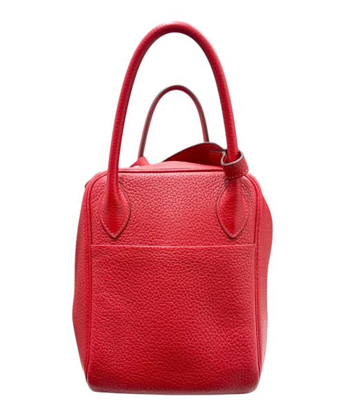 HERMES（エルメス）HERMES (エルメス) Lindy 30 リンディ 30/トリヨンクレマンス/レッド系/▢Q刻印：2013年製造/シルバー金具 レッド×シルバー金具 サイズ:30の古着・服飾アイテム