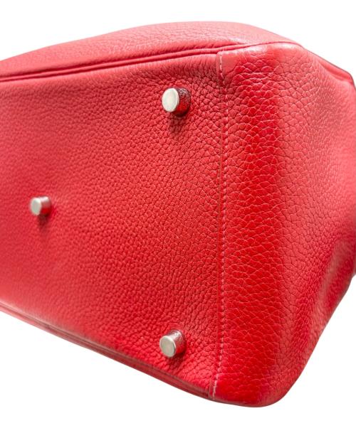 HERMES（エルメス）HERMES (エルメス) Lindy 30 リンディ 30/トリヨンクレマンス/レッド系/▢Q刻印：2013年製造/シルバー金具 レッド×シルバー金具 サイズ:30の古着・服飾アイテム