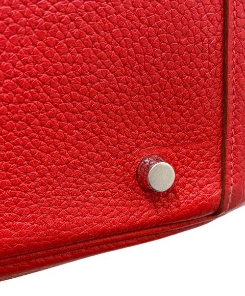 HERMES（エルメス）HERMES (エルメス) Lindy 30 リンディ 30/トリヨンクレマンス/レッド系/▢Q刻印：2013年製造/シルバー金具 レッド×シルバー金具 サイズ:30の古着・服飾アイテム